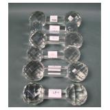 Six American Brilliant Cut Glass Knife Rests