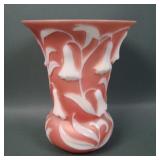 Phoenix Burgandy Pearlized MG Bellflower Vase