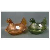 Two Indiana Covered Hans on Nests