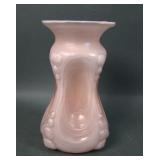 Consolidated Iridised Pink/ White Case Pinch Vase