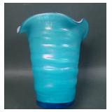 Consolidated Blue Case Iridised Catalonian Vase
