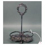 Victorian Silverplate Salt & Pepper Frame