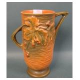 Roseville Brown Bushberry Handled Vase