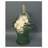 Roseville Green Dogwood Handled Basket