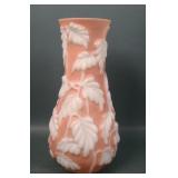 Phoenix Lt Pink /Milk Glass Philodendron Vase
