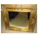 Beautiful Large Ornate Mirror in Gold Gesso Frame