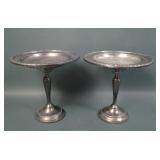 Two Victorian Weghted Sterling Compotes