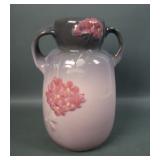 Well Glossy Gray Etna Floral Decorated Handled