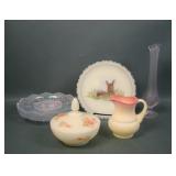 Five Piece Fenton Glass Lot