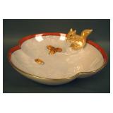 Noritake Squirrel & Acon Lusterware Trinket Dish