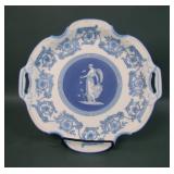 Noritake Blue/ White Classical Scene Handled Plate