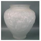 Tiffin Crystal Frosted Poppy Vase