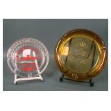 Two Phoenix Glass Advertising Ashtrays