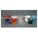 Nine Piece Vintage Novelty Glass Hat Lot