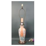 Consolidated Two Colored White Satin Foxglove Lamp