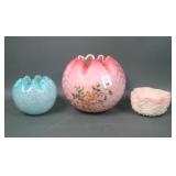 Three Piece Victorian Glass Lot