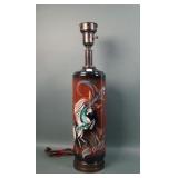 Signed Sacha Brastoff Decorated Table Lamp