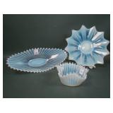 Three Fostoria Heirloom Opalescent Items