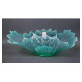 Fostoria Heirloom Green Opal Console Bowl
