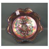 Fenton Amethyst Butterfly & Berry Master Ftd Bowl