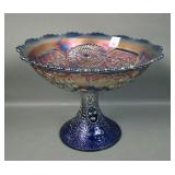 Fenton Blue Mikado Flared Compote