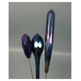 Three Dome Faceted Czech Glass Hatpins