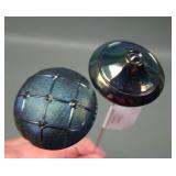 Two Carnival Glass Hatpins