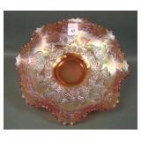 Fenton Mariogld Coral Ruffled Bowl