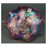Fenton Amethyst Chrysanthemum Ruffled Bowl