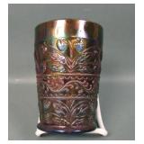 Fenton Blue Strawberry Scroll Tumbler