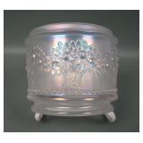 Fenton White Orange Tree Powder Jar Bottom