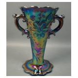 Mosser Purple Carnival Glass Mary Ann Vase