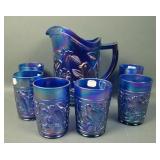 Imperial IG Cobalt Blue Robin 7Pc Water Set