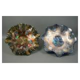 Two Vintage Fenton Carnival Glass Bowls