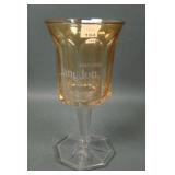 Maker? Lt Marigold Souvenir Wide Panel Goblet