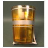 Rare Fenton Marigold Silver Band Tumbler