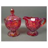 Fenton ACGA Red Inverted Strawberry Creamer & Suga