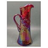 Fenton 1989 Dark Red Morning Glory Pitcher