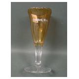 Maker? Lt Marigold Ftd Souvenir Vase