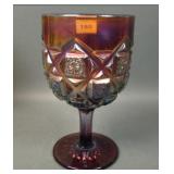 Westmoreland Amethyst Checkerboard Goblet