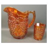 Dark Marigold Imperial Grape Pitcher & Tumbler