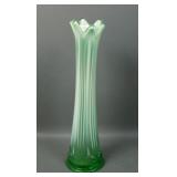 Jefferson Green Opal Iris Meander Swung Vase