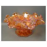 Imperial Marigold Fancy Flowers Domed Ruffled Bowl