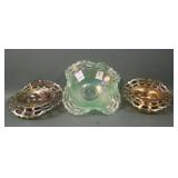 Three Fenton Two Row Open Edge Items