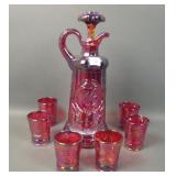1976 Red HOACGA Goodluck Whiskey Decanter Set