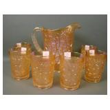 Imperial Pastel Marigold Soda Gold 7 Pc Water Set