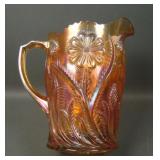 U.S. Glass Marigold Field Thistle Water Pitcher