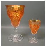 Imperial Marigold 474 Goblet & Wine Glass