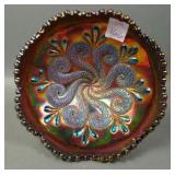 Dugan Elec Purple Question Marks Round Compote