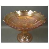 Marigold Rose Paneled Flared Compote